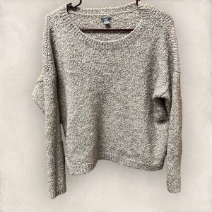 Aerie, Cozy Wool Sweater, Light Gray/Tan Size Large, Women's